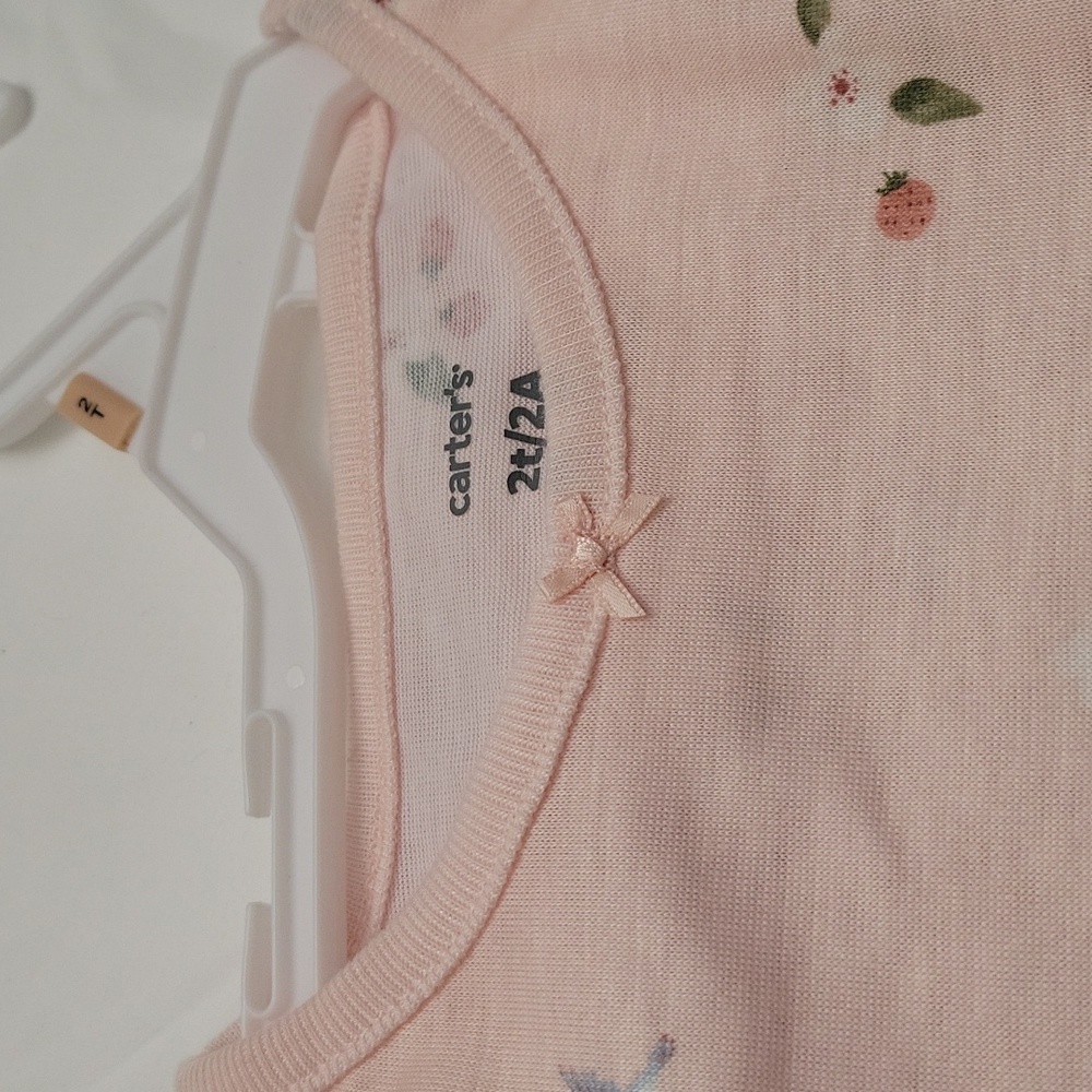 NEW Carter's Multicolor Nightgown Set 2 pieces. Sleepwear for girls. SIZE 2T. - Picture 12 of 13